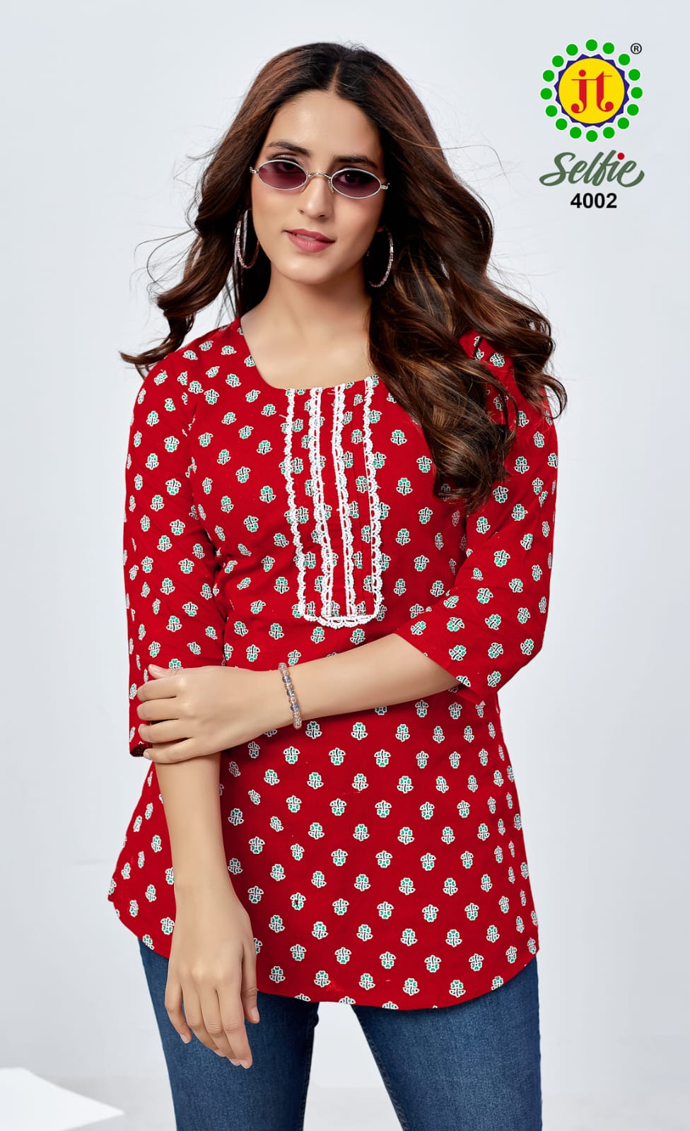 Selfie Vol 4 By JT Printed Cotton Ladies Top Wholesale Market In Surat